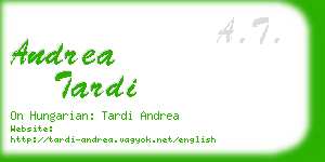 andrea tardi business card